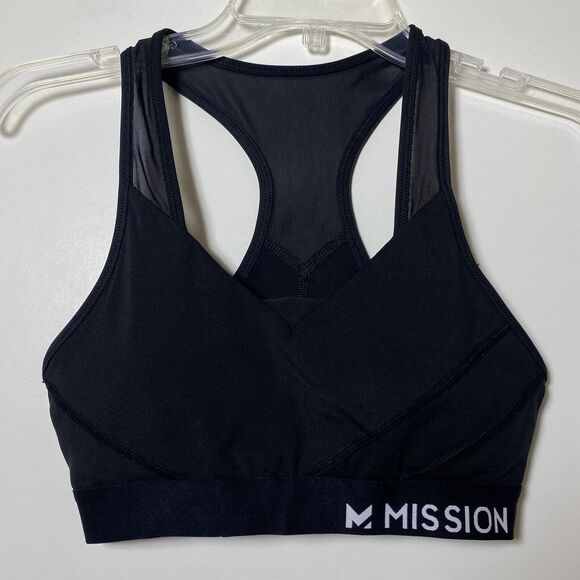 Mission Vaporactive Womens‎ Small Sports Bra Black Removable Pads - Picture 1 of 2